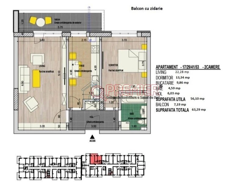 Aparatorii Patriei, apartament 2 camere, acte gata,